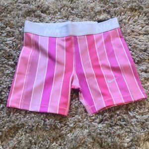 Nike Pink Striped Kids Shorts